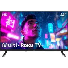 Smart TV DLED 32 HD Multi Essencial Roku 3HDMI 2USB Wi-Fi