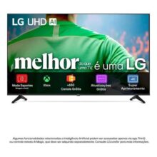 Smart TV LG UHD AI UA75 50 polegadas HDR10 Pro Processador α7 AI Ger8 webOS 25