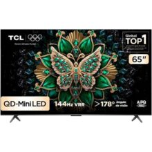 Smart TV TCL 65 Polegadas QLED Mini LED 4K C6K WiFi Bluetooth Google TV 4 HDMI 144Hz HDR10+ 65C6K