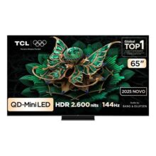 Smart TV TCL 65 Polegadas QLED Mini LED 4K C7K WiFi Bluetooth Google TV 4 HDMI 144Hz HDR10+ 65C7K