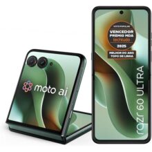 Smartphone Motorola Razr 60 Ultra – 1TB 32GB (16GB RAM+16GB Ram Boost) Snapdragon 8 Elite Tela Dobrável 7″ e Externa 4” Moto AI 50MP Camera – Verde