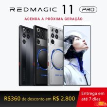 Smartphone RedMagic 11 Pro 256GB 12GB RAM Snapdragon 8 Elite Gen 5 Tela AMOLED 6.8″ 120Hz Resfriamento Líquido