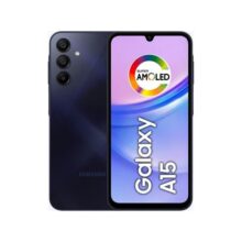 Smartphone Samsung Galaxy A15 6,5″ 128GB Azul Escuro 4G 4GB RAM Câm. Tripla 50MP + Selfie 13MP 5000mAh Dual Chip