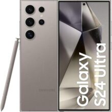 Smartphone Samsung Galaxy S24 Ultra, Galaxy AI, Selfie de 12MP, Tela de 6.8″ 1-120Hz, 256GB, 12GB RAM – Titânio Cinza