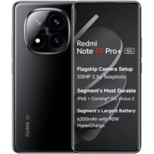Smartphone Xiaomi Redmi Note 14 Pro+ Plus 5G Preto 8GB RAM 256GB ROM NFC Modelo 24115RA8EG