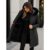 Sobretudo Feminino Forrado Parka Jaqueta Longa Capuz Pelucia