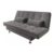 Sofá Cama 3 Lugares 1,84m Andradas Veludo Suede Cinza