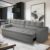 Sofá Retrátil Reclinável 3 Lugares C Molas 1,80m Vegas Suede Cor Cinza