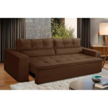 Sofá Retrátil Reclinável 3 Lugares C Molas 1,80m Vegas Suede