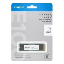 Ssd Nvme 1tb Crucial E100  1tb Nvme Pciex 4.0 M.2 2280 5.000 Mb/s