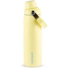 Stanley – Garrafa de água Aerolight Fast Flow, garrafa isolada a vácuo para bebidas frias, aço inoxidável leve, 710 ml, Pomelo