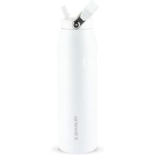 Stanley – Garrafa de Água IceFlow Flip Straw Canudo Integrado Abertura Grande Aço Inoxidável Leve 1,1 L Frost