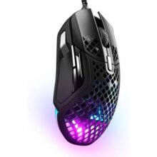 SteelSeries Aerox 5 – Mouse para jogos Holey RGB – Design ultraleve resistente à água – Sensor óptico TrueMove Air 18K DPI