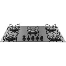 SUGGAR COOKTOP VIDRO PRETO 5 QUEIMADORES ESMATADOS FG5005AVP