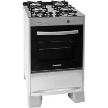 Suggar Fogão Neo Glass Prata Mesa De Vidro 4 Bocas Trempe 6 Apoios Acendimento Automático Fgvng410prix