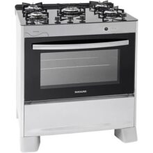 SUGGAR FOGÃO NEO GLASS PRATA MESA DE VIDRO 5 BOCAS TREMPE 6 APOIOS ACENDIMENTO AUTOMÁTICO FGVNG510PRIX