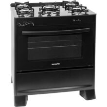 Suggar Fogão Neo Glass Preto Mesa De Vidro 5 Bocas Trempe 6 Apoios Acendimento Automático Fgvng510pt