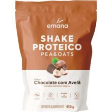 Suplemento Alimentar em pó Shake Proteico Vegetal Emana Sabor Chocolate com Avelã – 450g