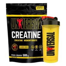 Suplemento Creatina Monohidratada 500g Refil + Coqueteleira – Universal Nutrition