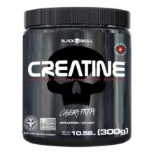 Suplemento Em Pó Creatina 300g Pura Black Skull Sem Sabor Potencialize Sua Força E Recuperacao Muscular