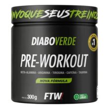 Suplemento Em Pó Pre Treino Pre Workout 300g Sabor Maça Verde FTW – DIABO VERDE