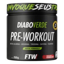 Suplemento Em Pó Pre Treino Pre Workout Pote 150g Sabor Frutas Vermelhas FTW – DIABO VERDE