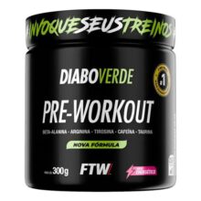 Suplemento Em Pó Pre Treino Pre Workout Pote 300g Sabor Energético FTW – DIABO VERDE