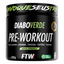 Suplemento Em Pó Verde Pre Treino Pre Workout Pote 150g Sabor Limão Ftw – Diabo Verde