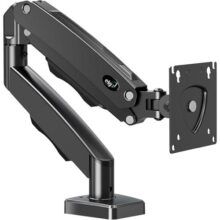 Suporte Articulado de Mesa ELG F80N, Monitores 17” a 35” | Pistão a Gás, Design Compacto e Retrátil, Ergonômico, 2kg a 9kg, Preto