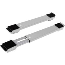 Suporte Com Rodinhas Movel Ajustável Telescópico Para Geladeira Fogão Máquina De Lavar Móveis Pesados Até 200kgs Base Antiderrapante Estrutura Reforçada Portátil Deslizante Silencioso Versátil Durável