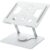 Suporte para Notebook e Tablet em Aluminio Ajustável com Rotação 360º Portátil Dobrável Apoio Base de Metal Laptop até 17 Polegadas com Altura Reguláv