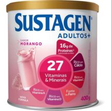 Sustagen N&E Complemento Alimentar Adultos+ Sabor Morango – Lata 400G