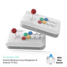 Switch 2 Arcade Stick |   Y5A Fight Stick Bluetooth sem fio com receptor 2.4G e conexão com fio para Switch 2/Windows