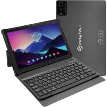 Tablet E1035 10.1″ Tela IPS 128GB/ 6GB RAM Bateria 6000mAh, Octa Core, Dual Chip com Capa e Teclado para Estudos e Trabalho – Cinza