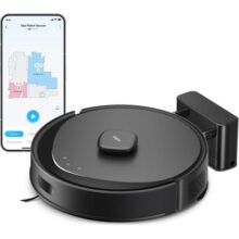 Tapo RV30 Max,Aspirador de pó robô 5300Pa com sucção e vassoura, com navegação dupla LiDAR+IMU, estação de acoplamento automática para aspiração, limpeza inteligente, mapeamento de vários andares.