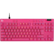 Teclado Gamer Com Fio Logitech G PRO X TKL RAPID com layout US, Switches Magnético- analógicos, Modo Rapid Trigger, Acionamento Ajustável, e RGB LIGHTSYNC – Magenta