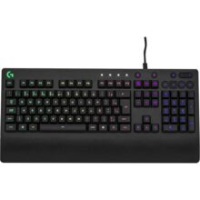 Teclado Gamer Logitech G213 com Layout ABNT2, RGB LIGHTSYNC, Controles de Mídia Dedicados, Design Durável e Resistente à Respingos