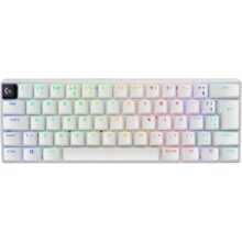Teclado Mecânico Gamer Sem Fio Logitech G PRO X 60 LIGHTSPEED com Design Ultra Compacto TKL 60%, Switch Óptico GX Tactile, RGB LIGHTSYNC, Conexão Bluetooth ou USB, Compatível com Windows – Branco
