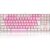 TECLADO MECANICO GAMER SINGLE COLOR REDRAGON KUMARA ROSA E BRANCO COM SWITCH AZUL