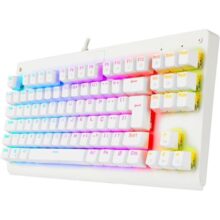 Teclado Mecânico Redragon Dark Avenger Rgb Lunar White Switch Azul K568W-RGB