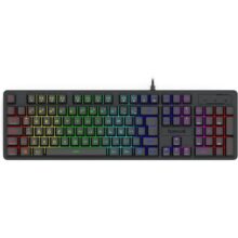 Teclado Membrana Gamer Redragon Netherbane Iluminação Rainbow Preto ABNT2 K521-R PT