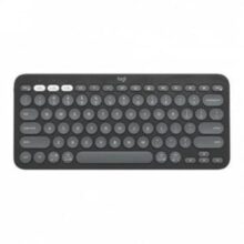 Teclado Sem Fio Logitech, Bluetooth e USB, Pebble Keys 2 K380s, Easy-Switch e Pilha Inclusa, Grafite – 920-011789