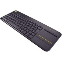 Teclado sem fio Logitech K400 Plus TV com Controle Easy Media e Touchpad Integrado, Conexão USB Unifying e Layout ABNT2