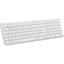 Teclado sem fio Logitech Signature Slim K950 Com Easy-Switch para até 3 dispositivos, Digitação Silenciosa, Conexão Bluetooth ou Receptor USB Logi Bolt Incluso e Layout US INTL – Branco
