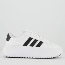 Tênis Adidas Grand Court Platform Suede Feminino – Preto+Branco