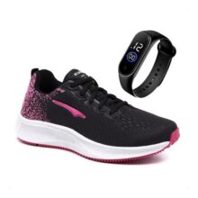 Tênis Feminino Polo Para Caminhada Academia Com Relogio