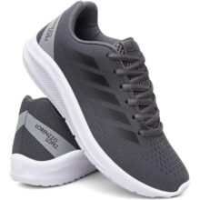 Tênis Masculino Academia Corrida e Caminhada Leve e Confortável – Cinza/38