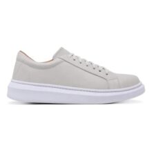 Tênis Masculino Casual Couro Solado Alto Confort Premium