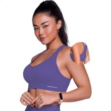 Top Academia Fitness Feminino Microfibra Poliamida Sem Costura Selene