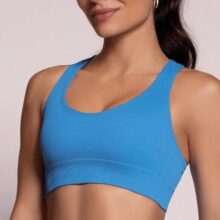 Top Nadador Fitness Feminino Canelado Sem Costura Selene